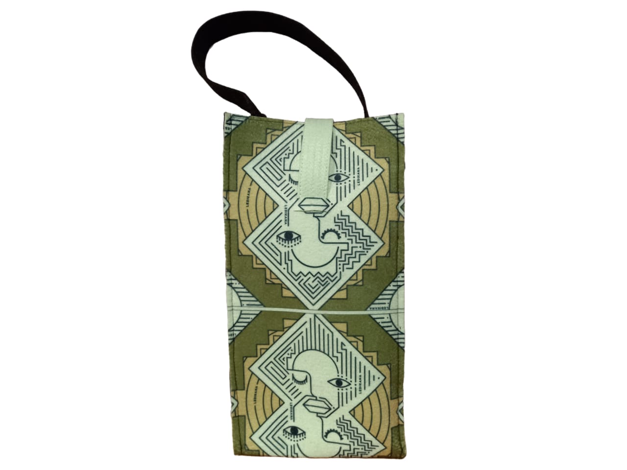 Africa Face Eco-felt Double Wine Holder