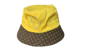 Africa Map Bucket Hat with Shwe Trim