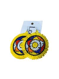 Zulu Beaded Round Earrings