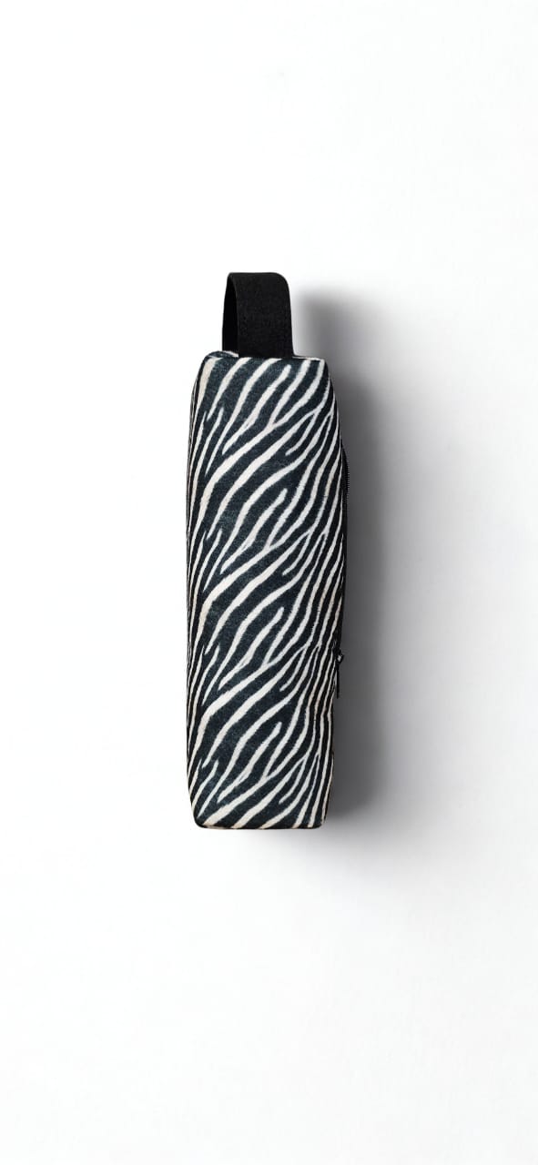 Zebra Print Eco-Felt Champagne Bag