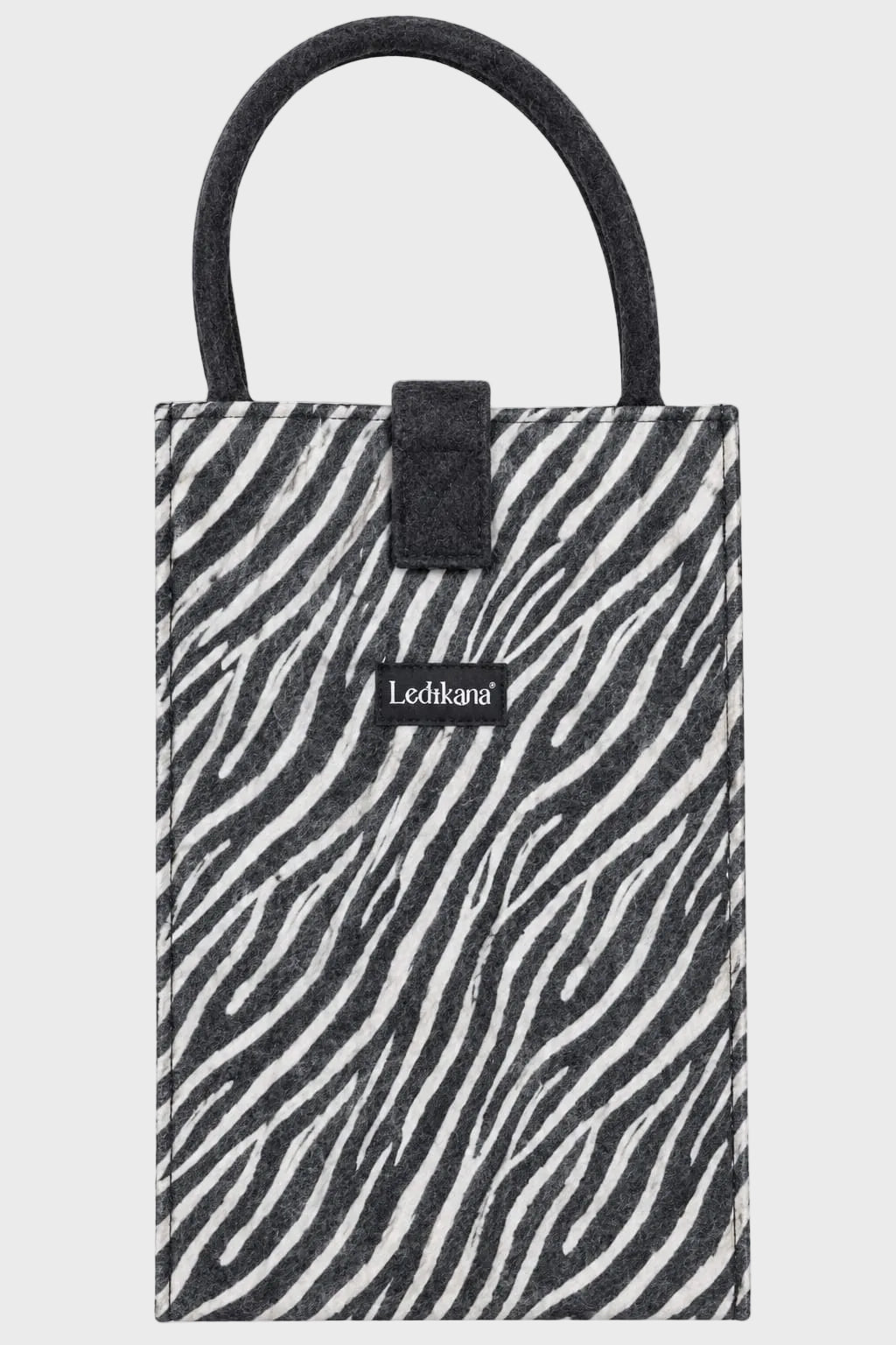 Zebra Print Eco-felt Double Wine Holder