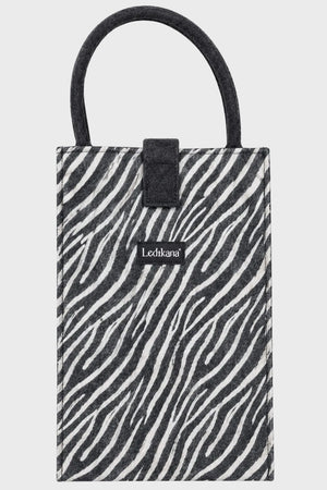 Zebra Print Eco-felt Double Wine Holder