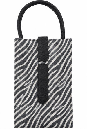 Zebra Print Eco-felt Double Wine Holder