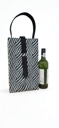 Zebra Print Eco-felt Double Wine Holder