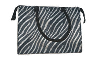 Zebra Print Eco-felt Tote Bag (with zip)