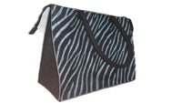 Zebra Print Eco-felt Tote Bag (with zip)