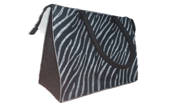 Zebra Print Eco-felt Tote Bag (with zip)