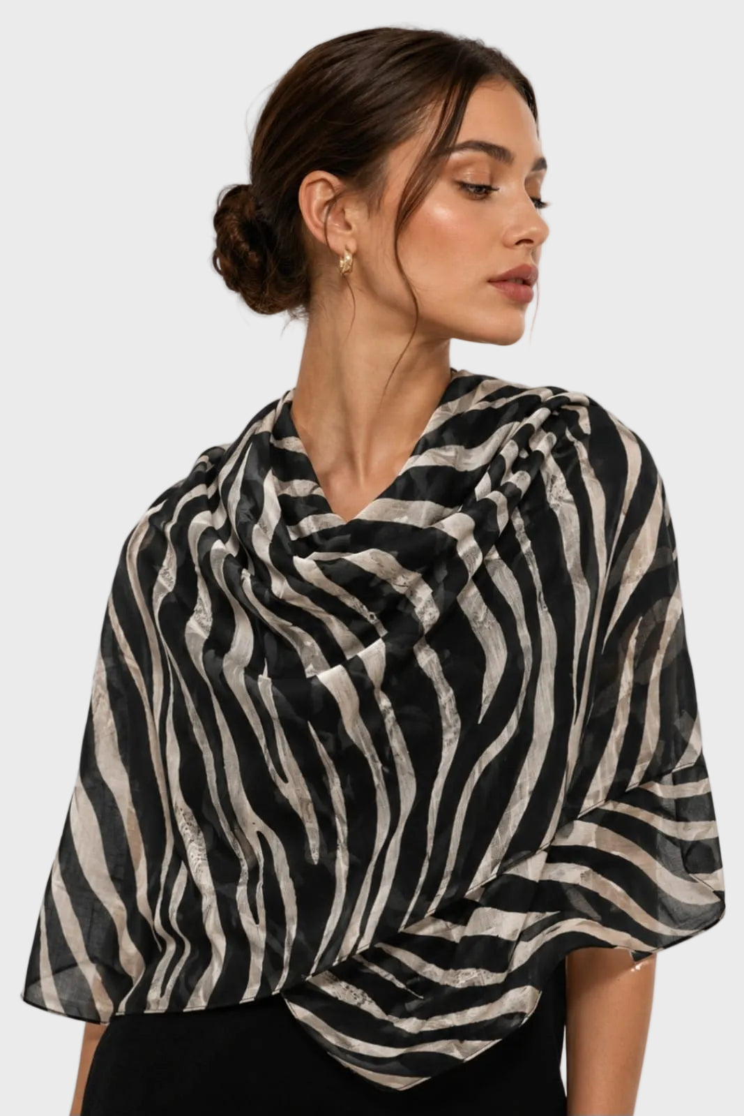 Zebra Print Light Scarf