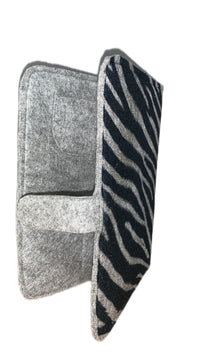Zebra Print Eco-felt Notebook Cover