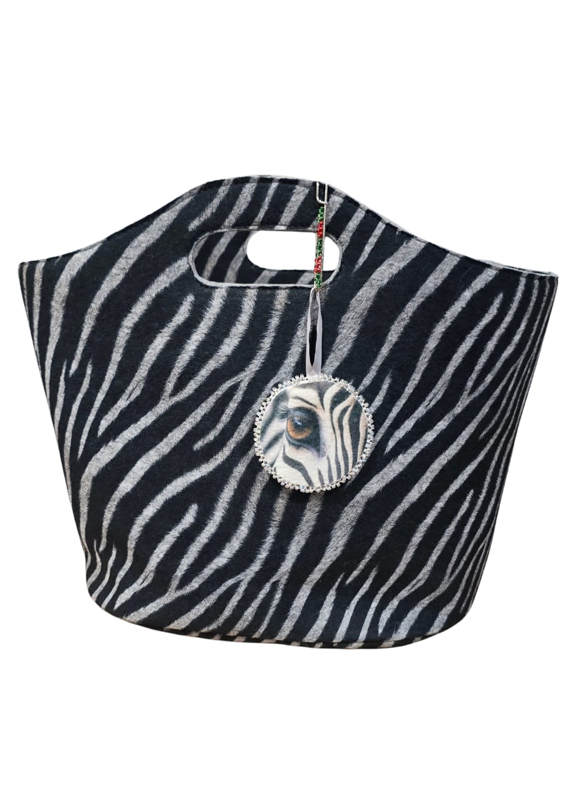 Zebra Print Eco-felt Basket