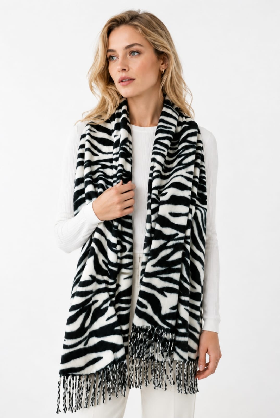 Zebra Print Winter Scarf