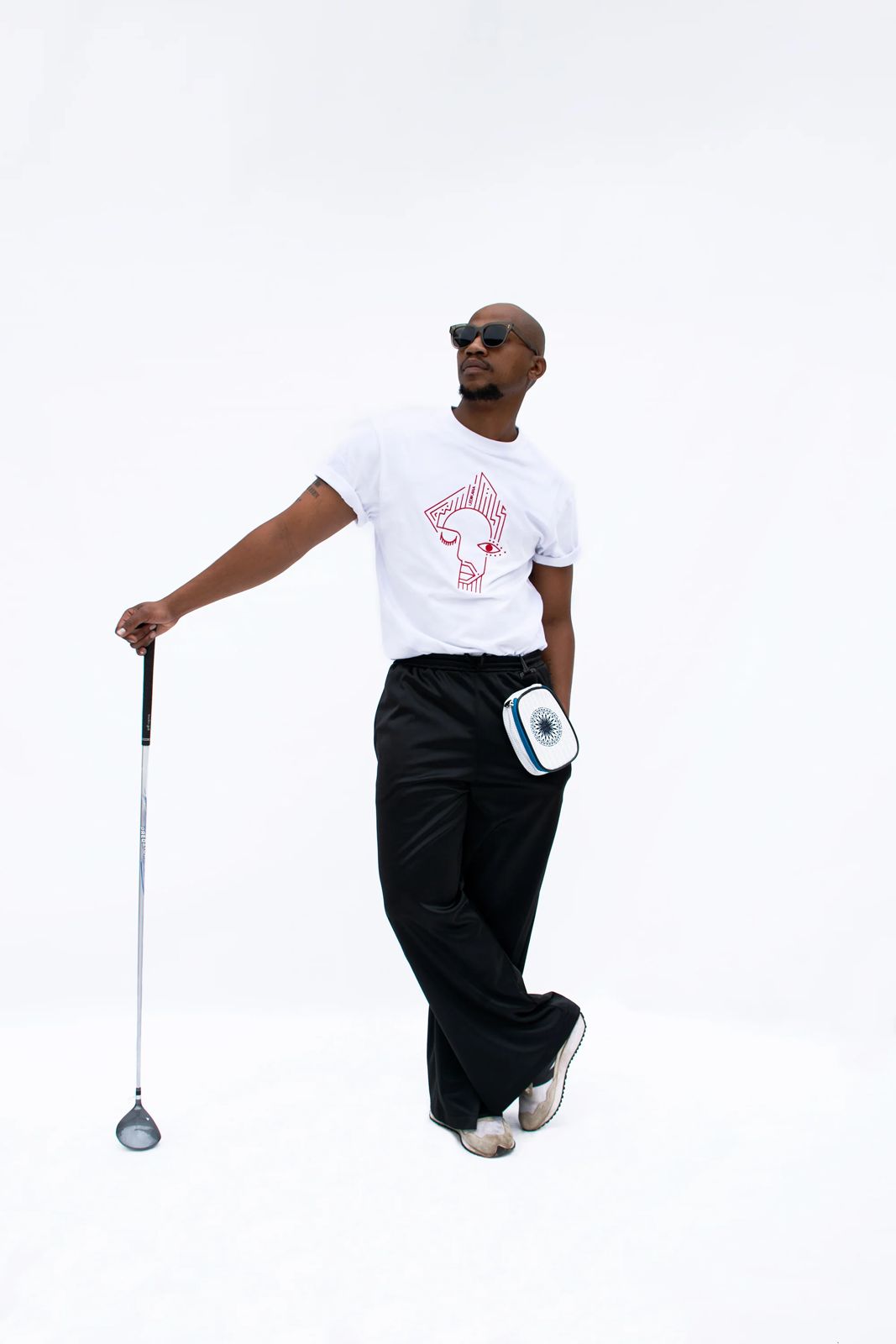 Africa Face Trim Palazzo Trackpants