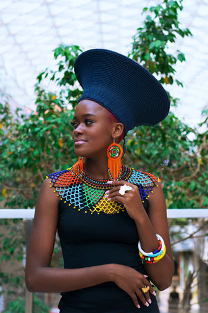 Zulu Beaded Long Tail Earrings